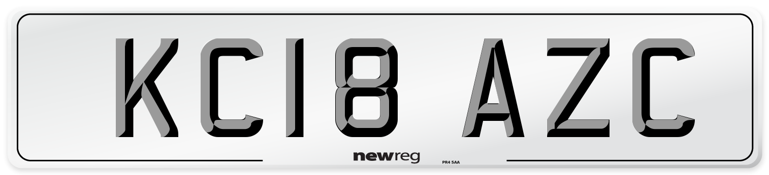 KC18 AZC Number Plate from New Reg